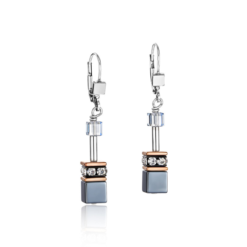 Kolczyki Coeur de Lion Ice Blue - Stal, Kryształy Swarovski - JubilerSezam.pl
