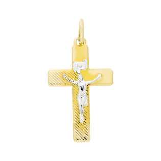 Krzyżyk złoty z wizerunek Pana Jezusa nr CB C-603 próba 585
 Waga-0,86