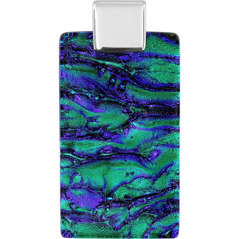 Zawieszka srebrna EMERALD ze szkłem murano KQ L10-03 próba 925