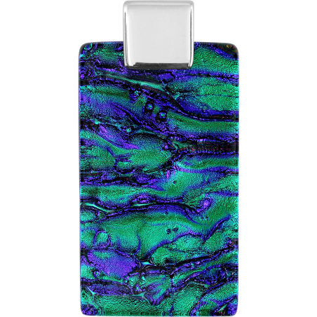 Zawieszka srebrna EMERALD ze szkłem murano KQ L10-03 próba 925