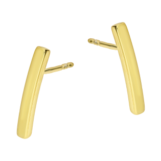 Kolczyki pozłacane pałka blask/sztyft A6 09180777-00 próba 925