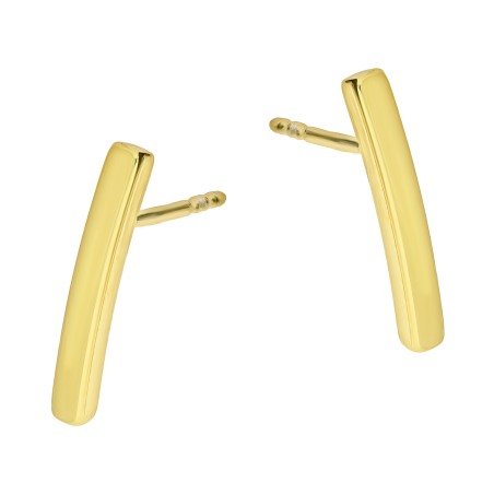 Kolczyki pozłacane pałka blask/sztyft A6 09180777-00 próba 925