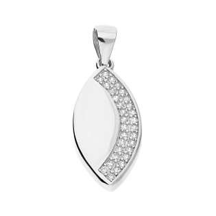 Srebrna zawieszka łezka z cyrkoniami pr. 925 - JubilerSezam.pl
