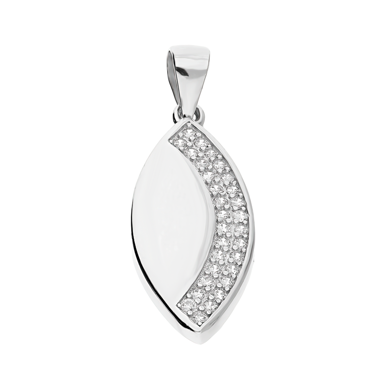 Srebrna zawieszka łezka z cyrkoniami pr. 925 - JubilerSezam.pl