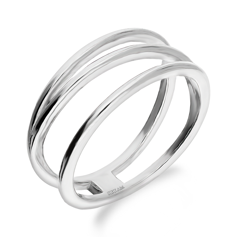 Pierścionek srebrny ażurowy drucik AT554 próba 925