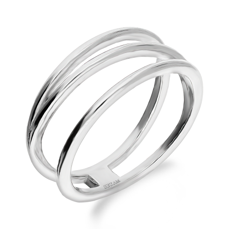 Pierścionek srebrny ażurowy drucik AT554 próba 925