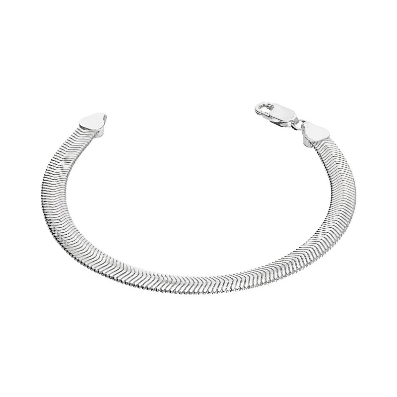 Bransoleta srebrna snake BC 1487-640 FLAT próba 925