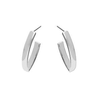 Kolczyki srebrne płaskie kółka łezka/sztyft HS1457 próba 925