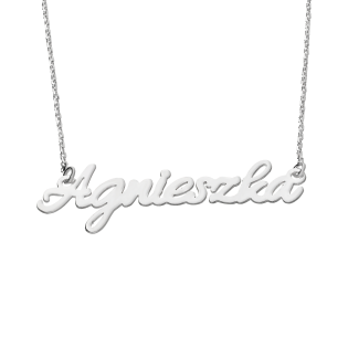 Naszyjnik srebrny imię Agnieszka/anker AT637 ROD Agnieszka próba 925