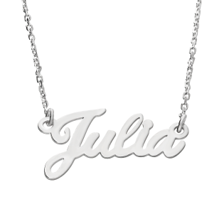 Naszyjnik srebrny imię Julia/anker AT637 ROD Julia próba 925