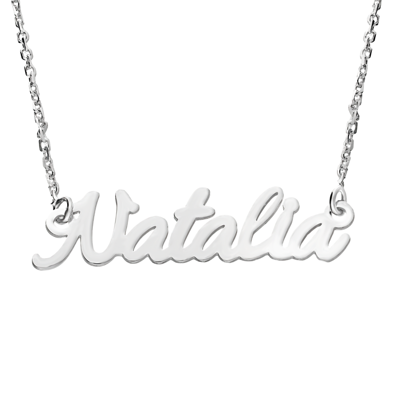 Naszyjnik srebrny imię Natalia/anker AT637 ROD Natalia próba 925