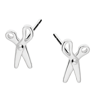 Kolczyki srebrne nożyczki blask/sztyft DA906 próba 925