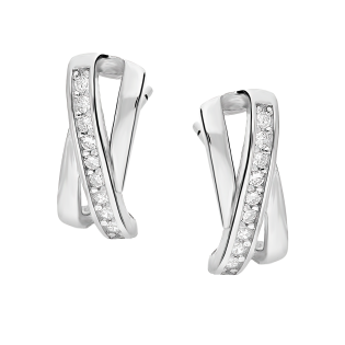 Srebrne kolczyki z cyrkoniami sztyft pr. 925 - JubilerSezam.pl