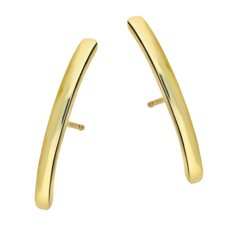 Kolczyki pozłacane wygięta pałka/sztyft JA470G próba 925