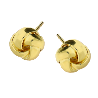 Pozłacane kolczyki srebrne obwarzanki - JubilerSezam.pl