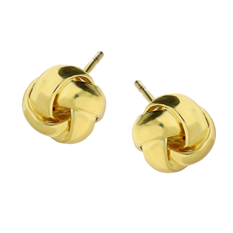 Pozłacane kolczyki srebrne obwarzanki - JubilerSezam.pl