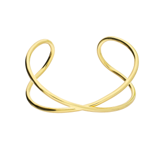 Bransoleta pozłacana bangla w kształcie X zaprezentowana przez Miss Germany Anna Valencia Lakrini