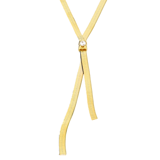 Pozłacany Naszyjnik Srebrny z Cyrkonią pr. 925 - JubilerSezam.pl