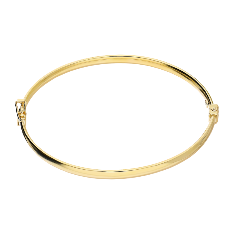 Bransoleta pozłacana bangla gładka okrągła 3mm M3-126 GOLD próba 925