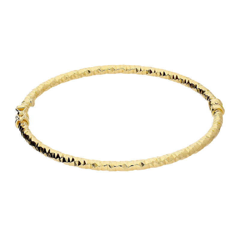 Bransoleta pozłacana bangla skręcana grawerowana M3-128 GOLD próba 925