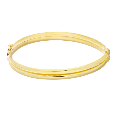 Bransoletka bangla gładka podwójna ze srebra
