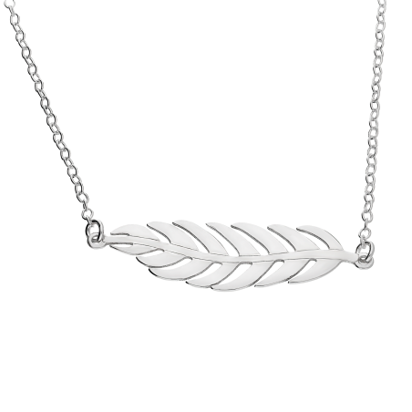 Naszyjnik srebrny gładkie piórko/rolo M3-141 ROD próba 925