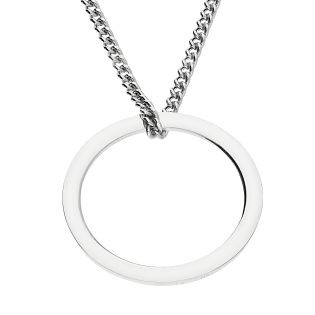 Naszyjnik srebrny koło ramka/rolo M3-147 ROD próba 925