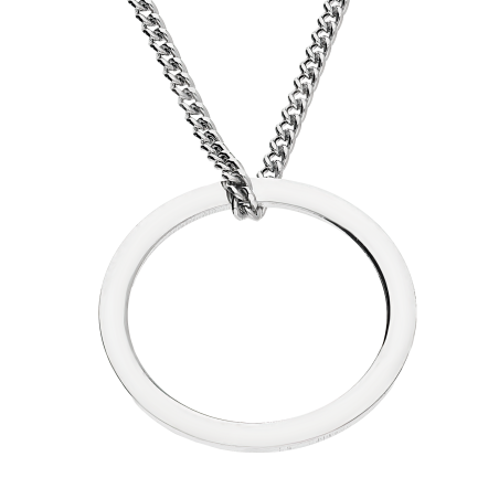 Naszyjnik srebrny koło ramka/rolo M3-147 ROD próba 925