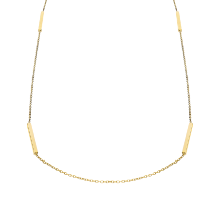 Naszyjnik pozłacany sześć gładkich pałek/anker M3-163-1a GOLD próba 925