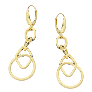 Kolczyki złote koło, łezka i owal/big.zam. M3-181 próba 585