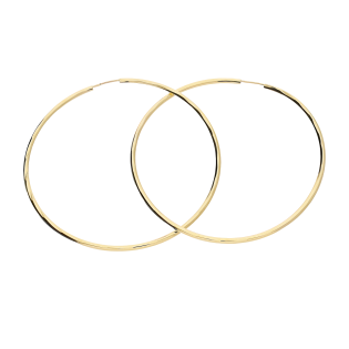 Kolczyki złote kółka szarniry 60mm grawerowane M3-187-60 próba 585