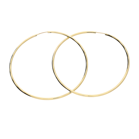 Kolczyki złote kółka szarniry 60mm grawerowane M3-187-60 próba 585