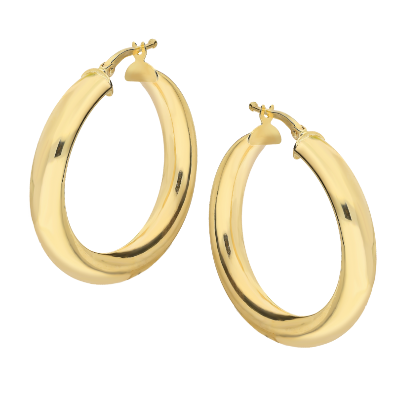 Kolczyki złote skręcane kółka 30mm/ang.zap. M3-196-30 próba 585