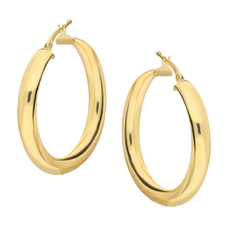 Kolczyki złote kółka płaskie skręcane/ang.zap. M3-196-35 próba 585