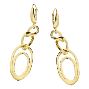 Złote kolczyki skręcane owalne pr. 585 - JubilerSezam.pl