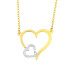 Naszyjnik złoty duże serce z mniejszym serduszkiem/rolo AR X5FOR6N205316-II-YW-DC próba 375