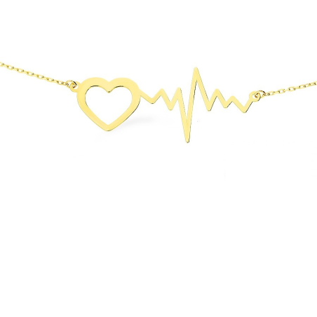 Naszyjnik złoty serce i puls/rolo AR VX5FOR6N1541-II próba 375