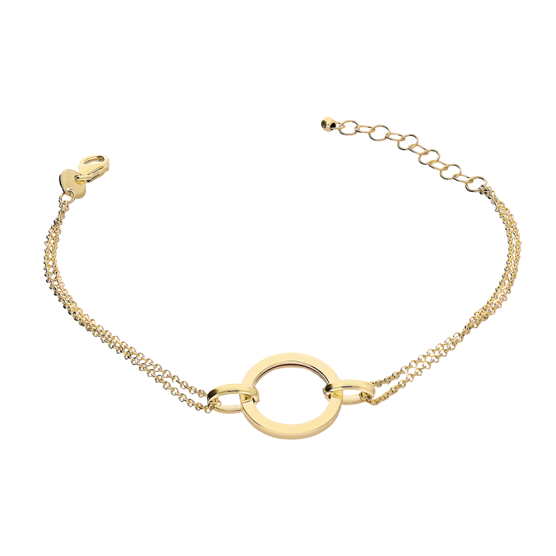 Bransoleta złota koło ramka 18mm/x2 rolo M3-222 próba 585