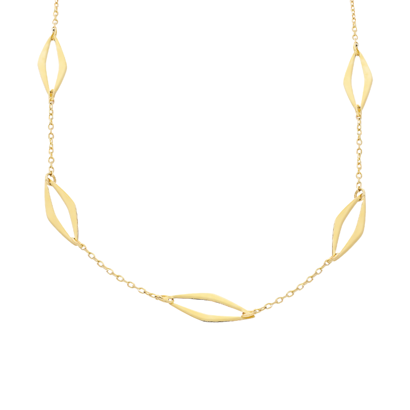 Naszyjnik złoty pięć łezek/rolo M3-229-1 próba 585