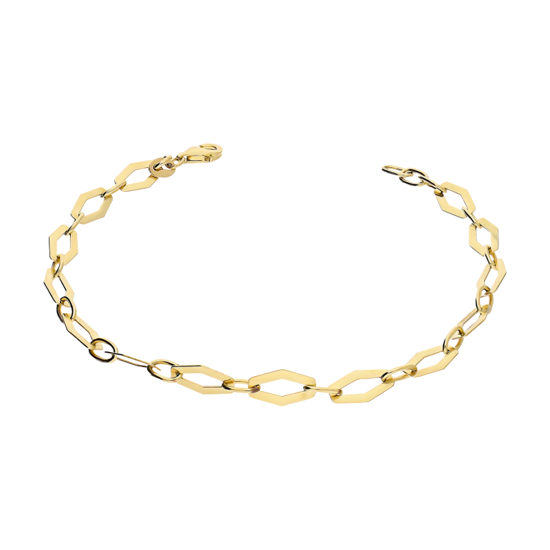 Bransoleta złota ścięte romby M3-236 próba 585