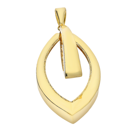 Zawieszka złota łezka w łezce z ozdobnym grawerem WB M3 M-211 próba 585