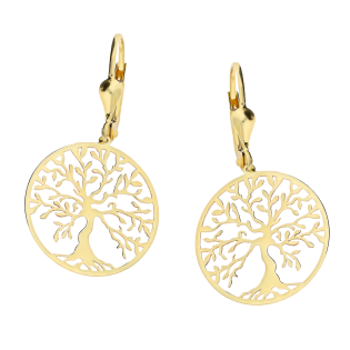 Kolczyki złote ażurowe drzewko w kole/big.zam. MZ T23-EP-LP-526 próba 375