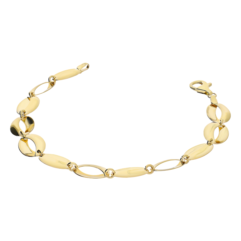 Bransoleta złota owalne ramki  MZ T42-BLZ-3-PARROTE LOCK próba 585