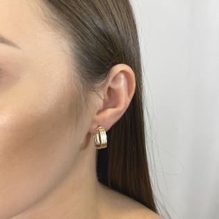 Kolczyki złote kółka kwadratowe 15mm/ang.zap. M3-208-15 próba 585