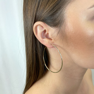 Kolczyki złote kółka szarniry 60mm grawerowane M3-187-60 próba 585