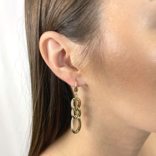 Kolczyki złote splot pancer/big.zam.  M3-200 próba 585