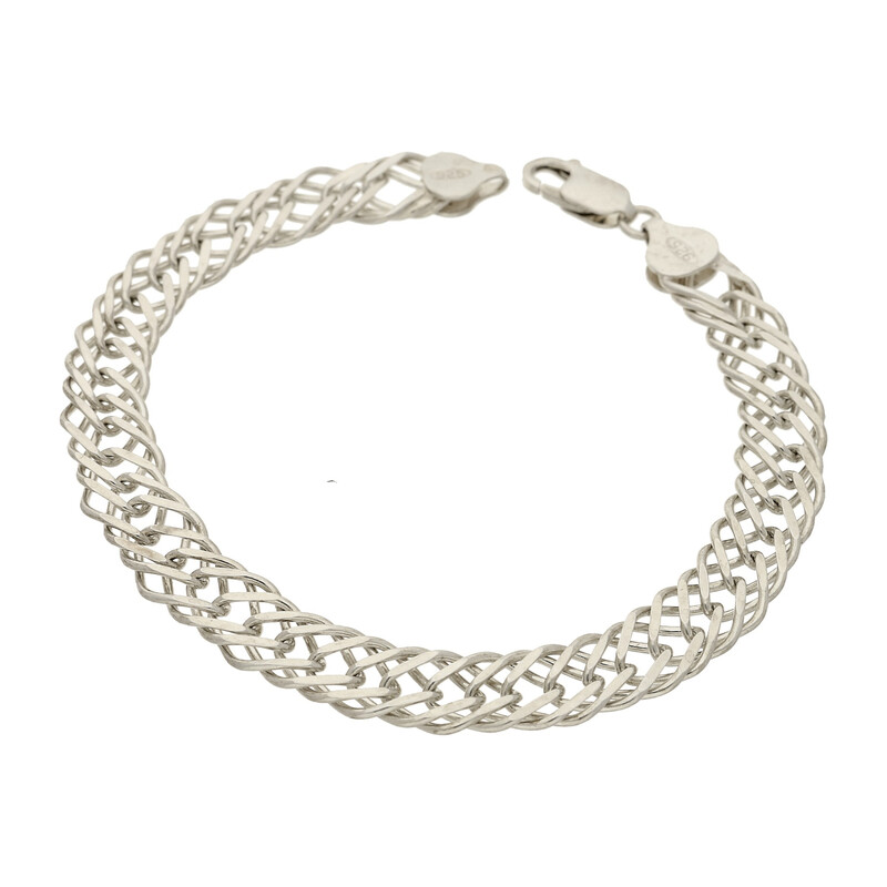 Bransoleta srebrna rombo BC 1436-100 próba 925