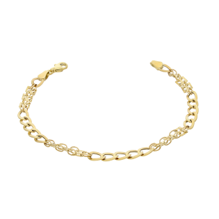 Bransoleta złota pancer i grawerowane kwadraty AR X3HOB11270-DC próba 585