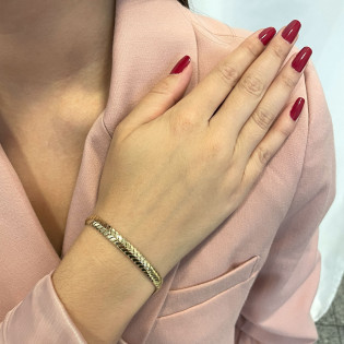 Bransoleta złota taśma jodełka LP 25U27-MB00040 próba 585