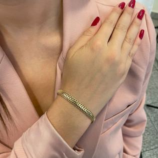 Bransoleta złota taśma łuski LP 25U27-MB00230 próba 375